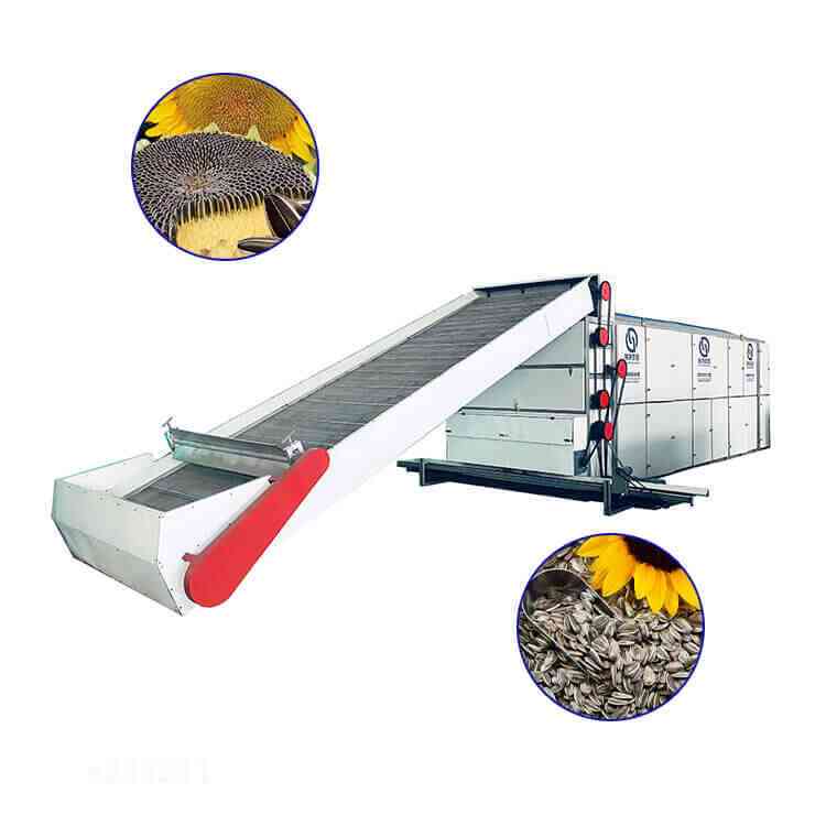 sunflower seeds continuous mesh belt dryer